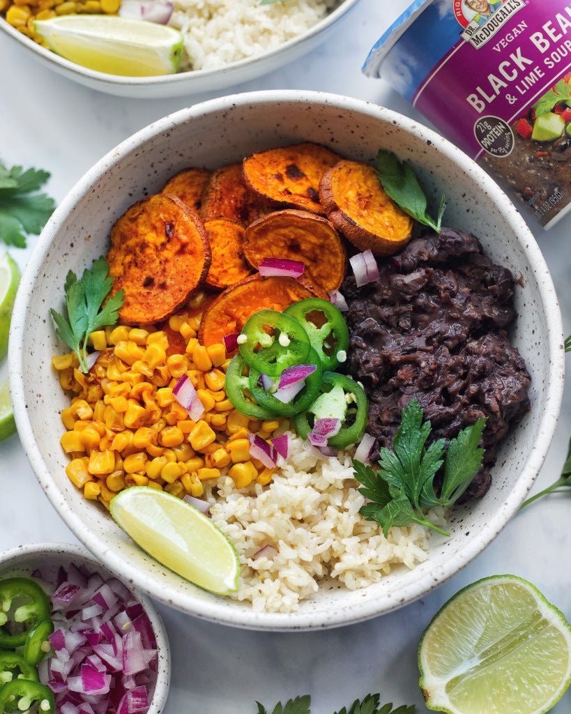 Sweet Potato Black Bean Bowl Recipe | Right Foods – Dr. McDougall's Right Foods