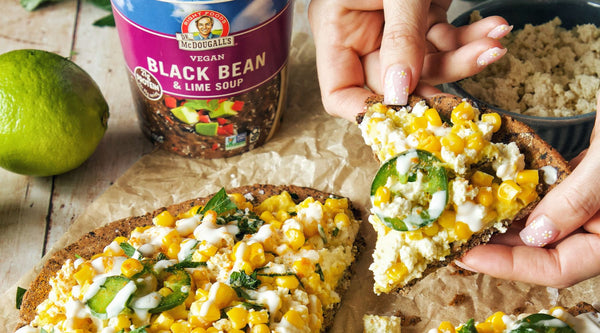 Mexican Street Corn Pizza with Black Bean Crust