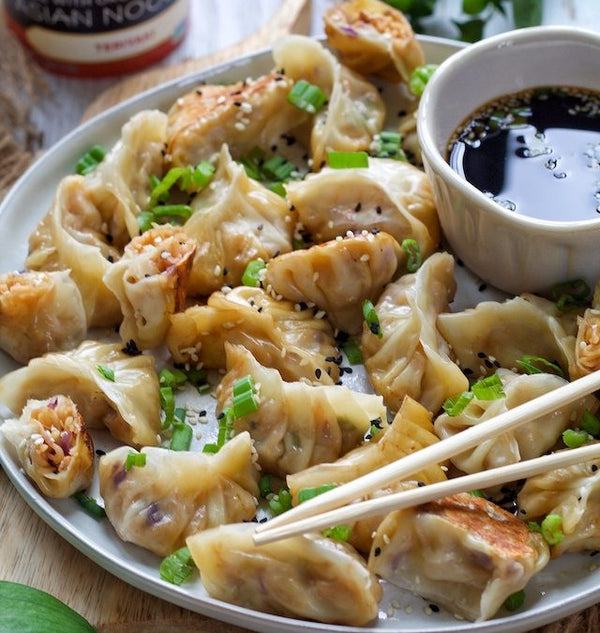 Asian Noodle Dumplings by Francesca of Plantifullybased