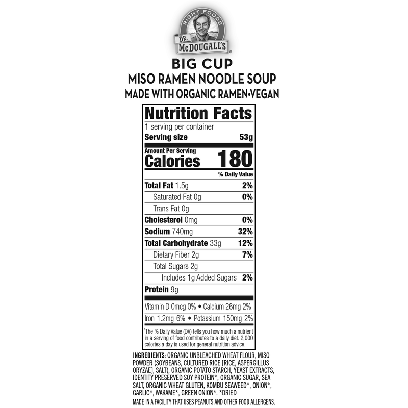 Dr. McDougall's Vegan Ramen Noodle Soup Cup Sampler - Right Foods