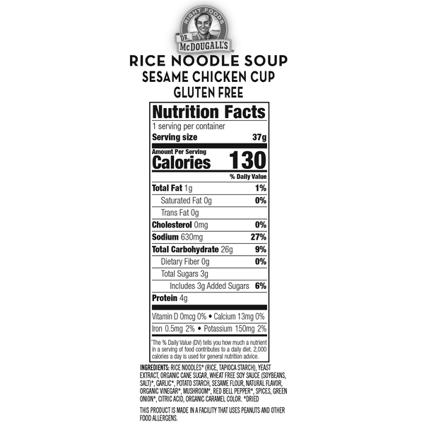 Vegan Sesame Chicken Rice Ramen Soup Cup