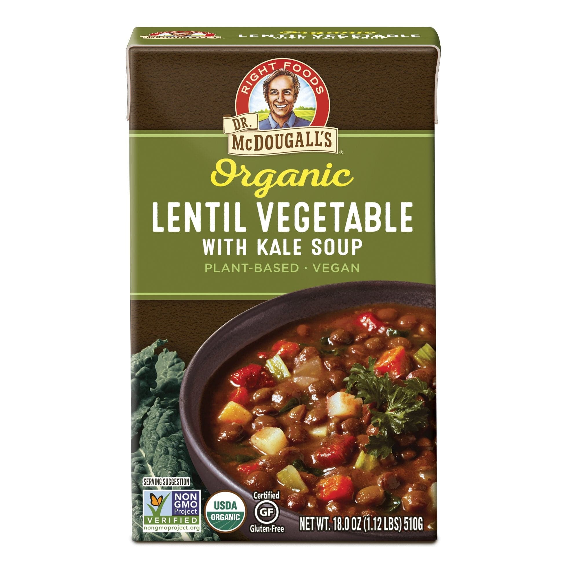 Organic Lentil Vegetable with Kale Soup – Dr. McDougall's Right Foods