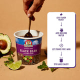 Black Bean & Lime Soup Cup prep