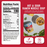 Hot & Sour Ramen Noodle Soup Cup nutrition