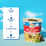 Hot & Sour Ramen Noodle Soup Cup prep