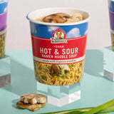 Hot & Sour Ramen Noodle Soup Cup prepared