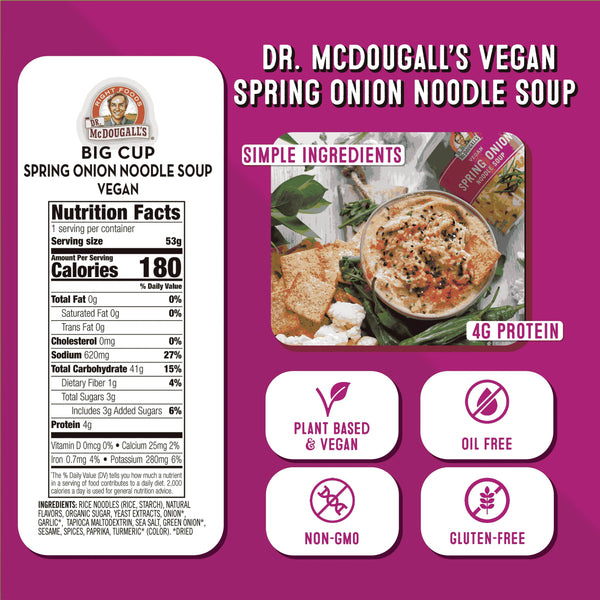 Spring Onion Noodle Soup Cup  Dr. McDougall's Right Foods   