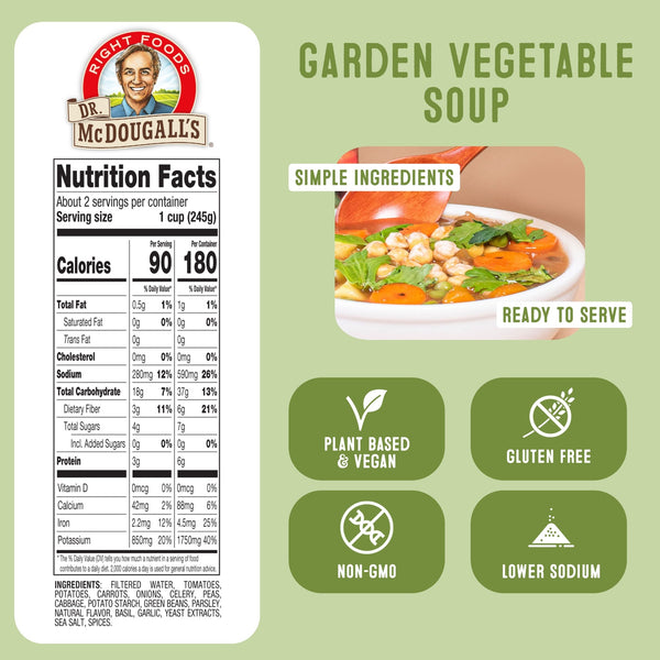 Lower Sodium Garden Vegetable Soup  Dr. McDougall's Right Foods   