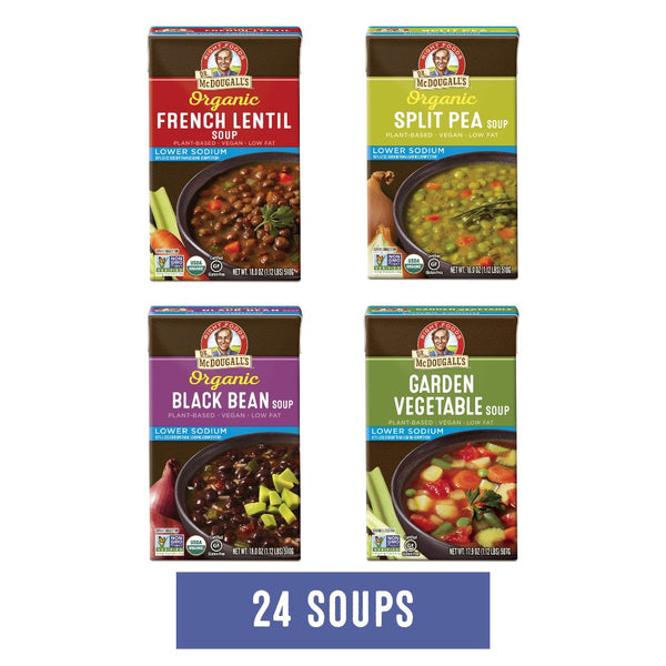 Dr. McDougall's Right Foods Lower Sodium Ready-To-Serve Soup Variety Pack