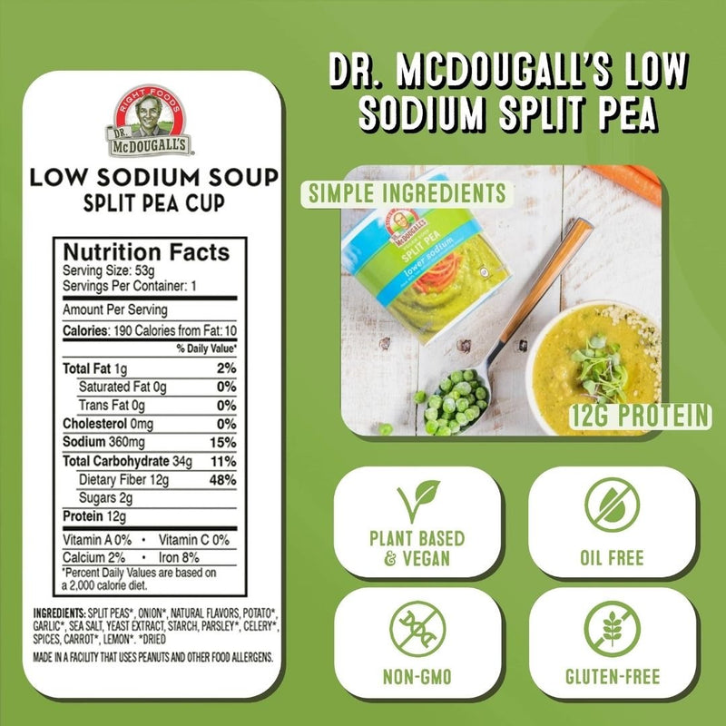 Lower Sodium Split Pea Gluten-Free Soup Cup