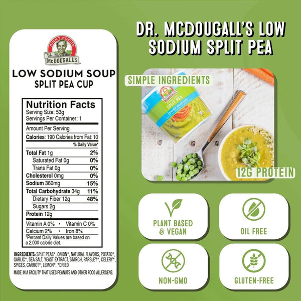 Lower Sodium Split Pea Gluten-Free Soup Cup