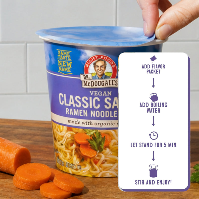 Vegan Classic Savory Ramen Noodle Soup Cup - made with organic